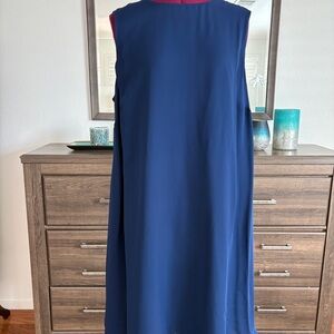 Sachin & Babi Midnight Blue Silk Midi Dress  Laucala collection NWT SZ 16
